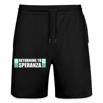 Back to Speranza Funny Gaming Loot - Stanley/Stella Unisex Bio Joggingshorts Trainer  - Schwarz - Vorne - Nik (191cm) & Marisol (170cm)