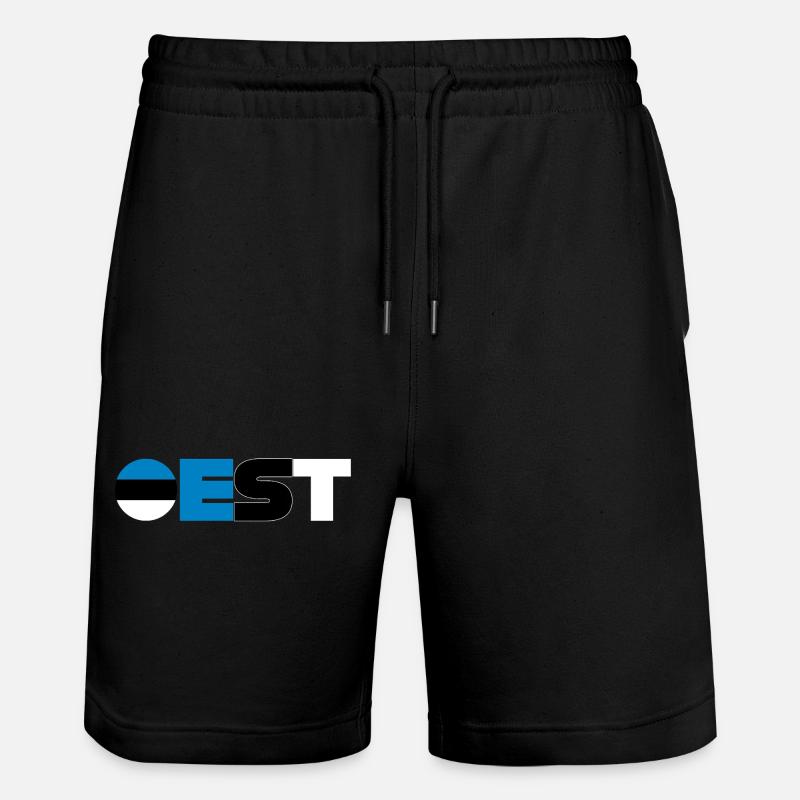 Estland - Stanley/Stella Unisex Bio Joggingshorts Trainer  - Schwarz