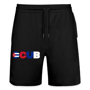 Cuba - Short de jogging bio TRAINER Stanley/Stella unisexe - noir - Devant - Nik (191cm) & Marisol (170cm)