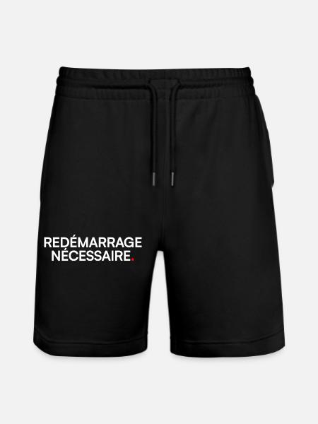 Necessary restart humor fatigue - Stanley/Stella Trainer Unisex Organic Jogging Shorts - black