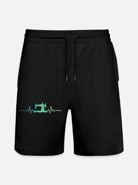 Sewing Machines Heartbeat Sew - Stanley/Stella Trainer Unisex Organic Jogging Shorts - black