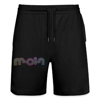 Moin - Stanley/Stella Unisex Bio Joggingshorts Trainer  - Schwarz - Vorne - Nik (191cm) & Marisol (170cm)