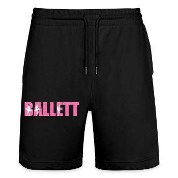 Ballet Danse Ballet Danseur Ballerine Cadeau - Short de jogging bio TRAINER Stanley/Stella unisexe - noir - Devant - Nik (191cm) & Marisol (170cm)