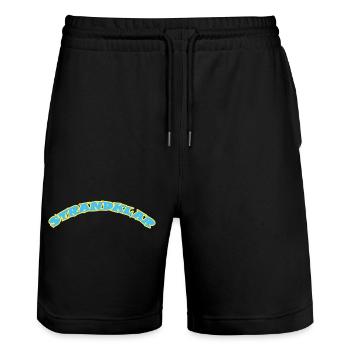 STRANDKLAR - Stanley/Stella Unisex Bio Joggingshorts Trainer  - Schwarz - Vorne - Nik (191cm) & Marisol (170cm)
