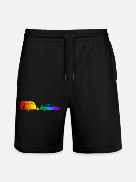 Gespann pride - Stanley/Stella Trainer Unisex Organic Jogging Shorts - black