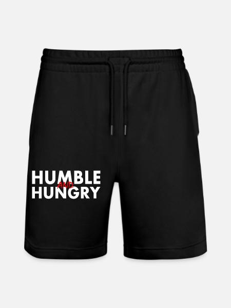 Humble and hungry - Stanley/Stella Trainer Unisex Organic Jogging Shorts - black