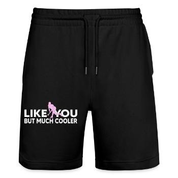 Hockey sur gazon Joueuse de hockey féminin - Short de jogging bio TRAINER Stanley/Stella unisexe - noir - Devant - Nik (191cm) & Marisol (170cm)