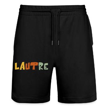 LAUTER - Stanley/Stella Unisex Bio Joggingshorts Trainer  - Schwarz - Vorne - Nik (191cm) & Marisol (170cm)