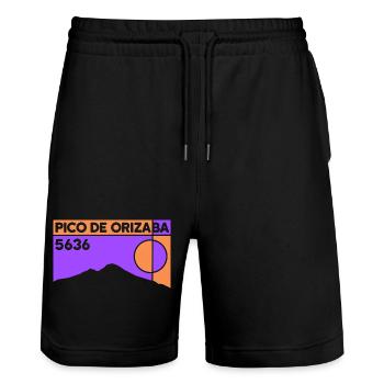 Pico de Orizaba Citlaltépetl Climb Mexico - Short de jogging bio TRAINER Stanley/Stella unisexe - noir - Devant - Nik (191cm) & Marisol (170cm)