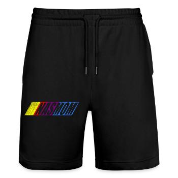 NASMOM - Short de jogging bio TRAINER Stanley/Stella unisexe - noir - Devant - Nik (191cm) & Marisol (170cm)