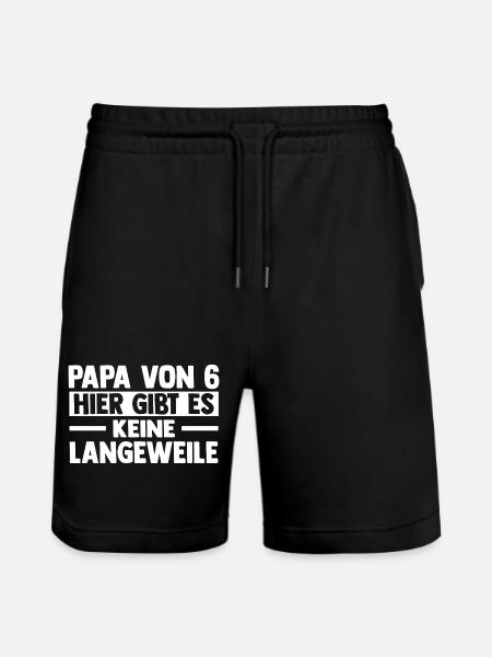 Dad of 6 children - Stanley/Stella Trainer Unisex Organic Jogging Shorts - black
