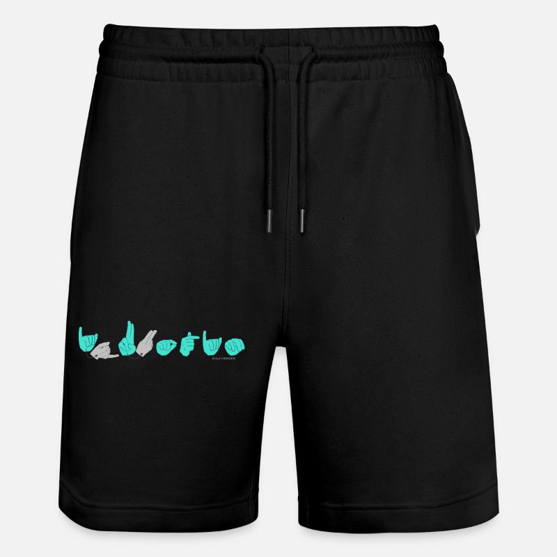 JUSTIN turquoise - Short de jogging bio TRAINER Stanley/Stella unisexe - noir