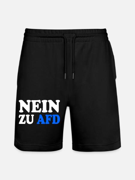 No to afd - Stanley/Stella Trainer Unisex Organic Jogging Shorts - black