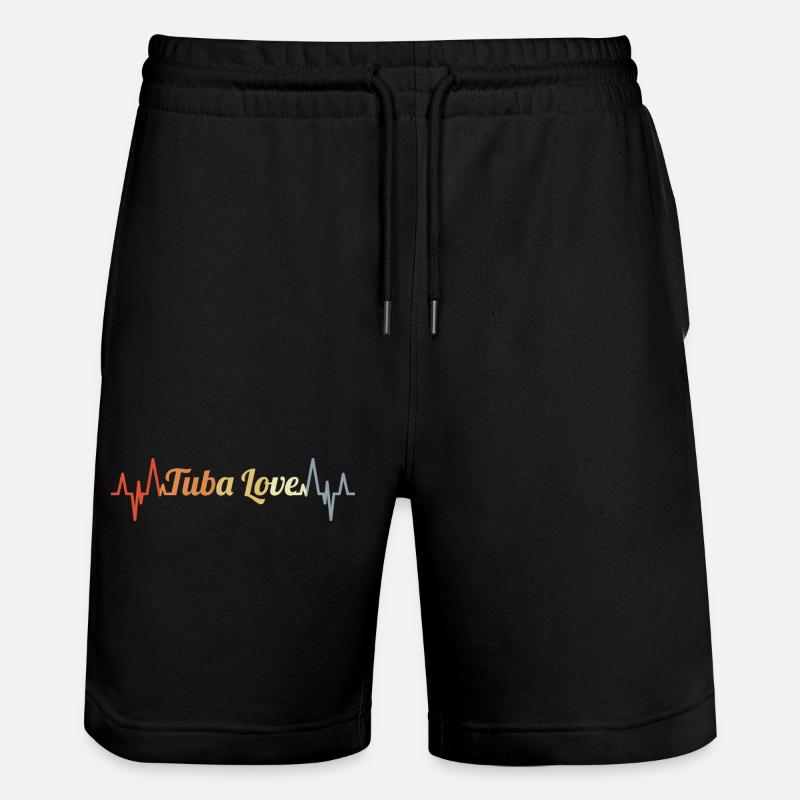 Tuba Love Heart Line ECG - Short de jogging bio TRAINER Stanley/Stella unisexe - noir