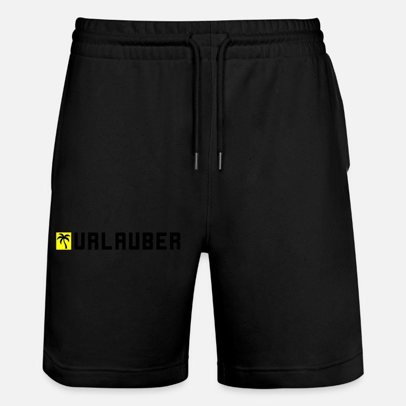 Urlauber Sommer - Stanley/Stella Unisex Bio Joggingshorts Trainer - Schwarz