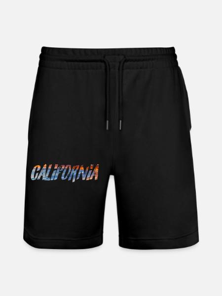 California Crépuscule Côte Ouest  - Stanley/Stella Trainer Unisex Organic Jogging Shorts - black