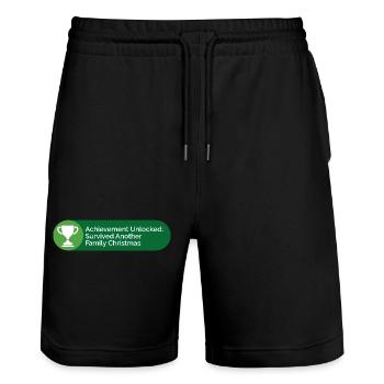 A survécu à une autre famille Noël Gamer drôle - Short de jogging bio TRAINER Stanley/Stella unisexe - noir - Devant - Nik (191cm) & Marisol (170cm)