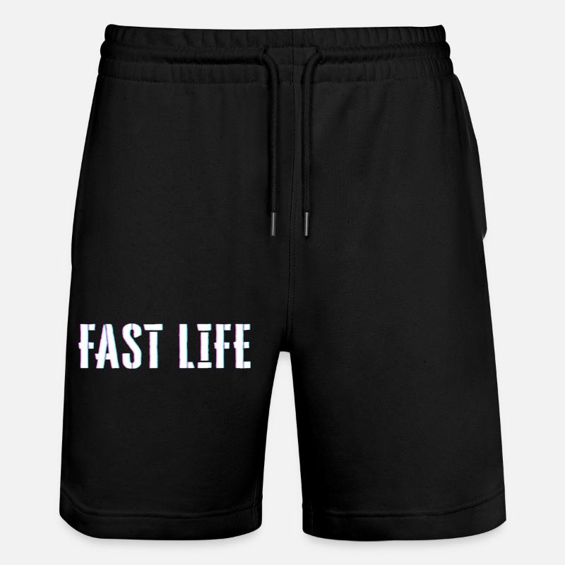Fast Life - Stanley/Stella Unisex Bio Joggingshorts Trainer  - Schwarz