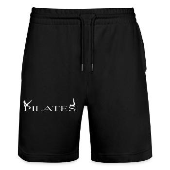 le pilates - Short de jogging bio TRAINER Stanley/Stella unisexe - noir - Devant - Nik (191cm) & Marisol (170cm)