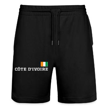 Ivory Coast Pride Cote D'Ivoire Heritage Elephant - Short de jogging bio TRAINER Stanley/Stella unisexe - noir - Devant - Nik (191cm) & Marisol (170cm)