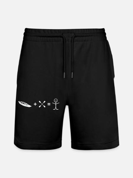 Funny Kayaking Kayaker Canoeing Kayaking Lover - Stanley/Stella Trainer Unisex Organic Jogging Shorts - black