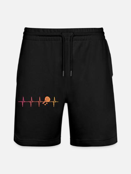 padel sunset heartbeat padel player - Stanley/Stella Trainer Unisex Organic Jogging Shorts - black