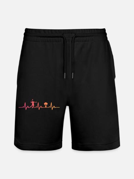 Badminton Sunset Heartbeat Badminton - Stanley/Stella Trainer Unisex Organic Jogging Shorts - black