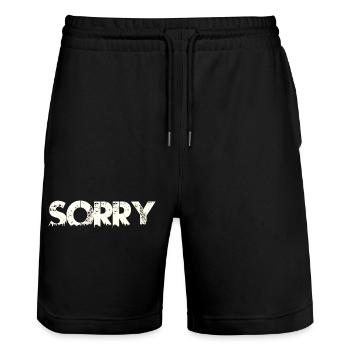 s tut mir leid, - Stanley/Stella Unisex Bio Joggingshorts Trainer  - Schwarz - Vorne - Nik (191cm) & Marisol (170cm)
