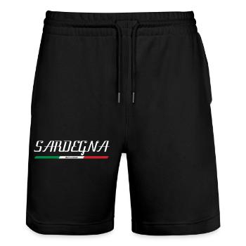 SARDINIA SARDEGNA ITALY ITALIA HOLIDAY ISLAND (w) - Stanley/Stella Trainer Unisex Organic Jogging Shorts - black - Front - Nik (191cm) & Marisol (170cm)