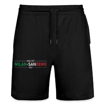 Milan Sanremo Italy Edition - Stanley/Stella Unisex Bio Joggingshorts Trainer  - Schwarz - Vorne - Nik (191cm) & Marisol (170cm)