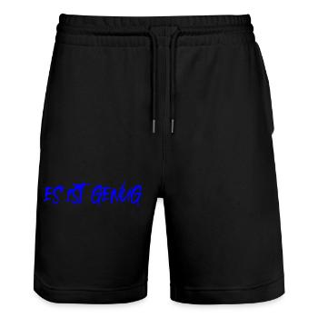 es ist genug, Frieden, Ukraine, Politik - Stanley/Stella Unisex Bio Joggingshorts Trainer  - Schwarz - Vorne - Nik (191cm) & Marisol (170cm)