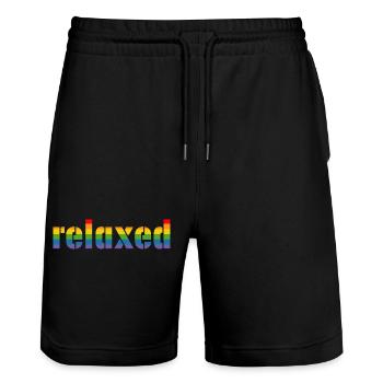 Pride Rainbow Tshirt décontracté LGBT lgbtqi queer - Short de jogging bio TRAINER Stanley/Stella unisexe - noir - Devant - Nik (191cm) & Marisol (170cm)