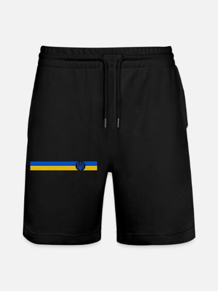 UKRAINE Sporty - Stanley/Stella Trainer Unisex Organic Jogging Shorts - black