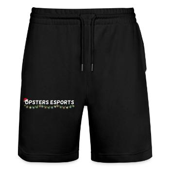 Opsters eSports Christmas Banner - Stanley/Stella Trainer Unisex Organic Jogging Shorts - black - Front - Nik (191cm) & Marisol (170cm)