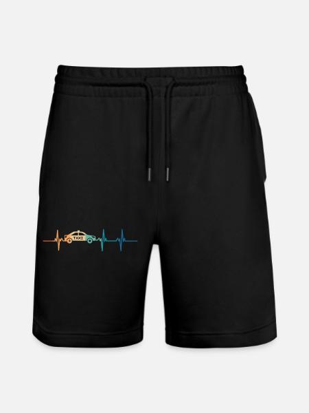 Taxi-Herzschlag - Stanley/Stella Unisex Bio Joggingshorts Trainer - Schwarz