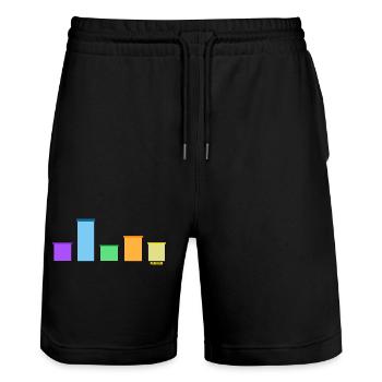 parkour rainbow-parkour-art freerunning - Stanley/Stella Unisex Bio Joggingshorts Trainer  - Schwarz - Vorne - Nik (191cm) & Marisol (170cm)