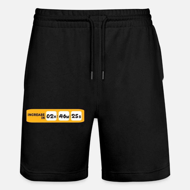 Internet Countdown - Stanley/Stella Trainer Unisex Organic Jogging Shorts - black