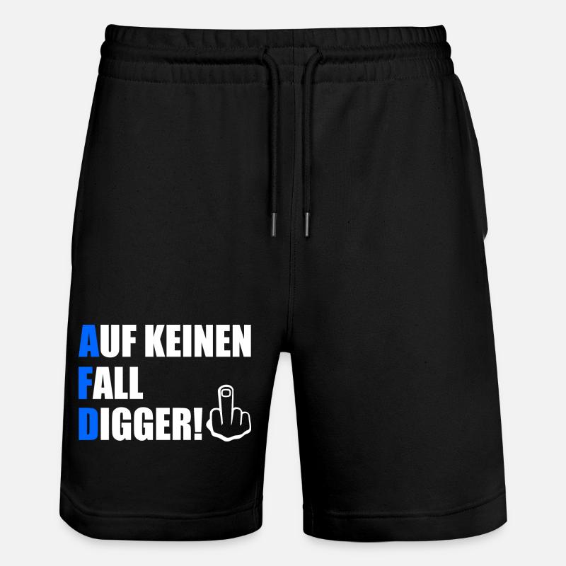 Definitely not digga - Stanley/Stella Trainer Unisex Organic Jogging Shorts - black