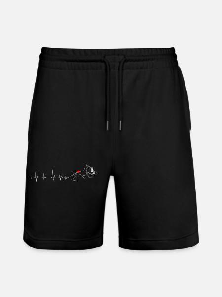 Summit Pulse Red Peak - Stanley/Stella Trainer Unisex Organic Jogging Shorts - black