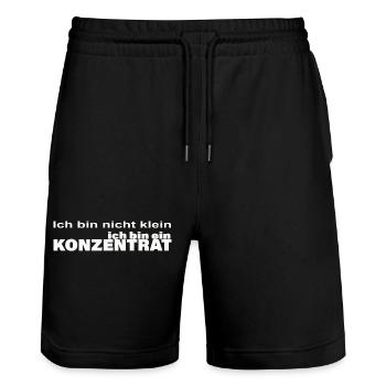 Concentrer - Short de jogging bio TRAINER Stanley/Stella unisexe - noir - Devant - Nik (191cm) & Marisol (170cm)