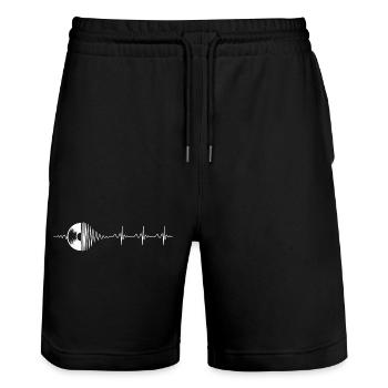 Pulse Wave Audio Ring - Stanley/Stella Trainer Unisex Organic Jogging Shorts - black - Front - Nik (191cm) & Marisol (170cm)
