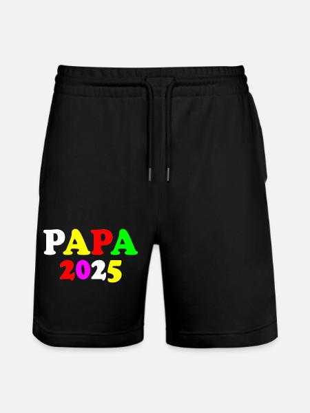 Papa 2025 - Stanley/Stella Trainer Unisex Organic Jogging Shorts - black