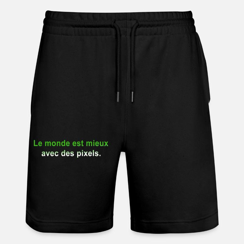 GEEK HUMOUR DRÖLES BLAGUE - Short de jogging bio TRAINER Stanley/Stella unisexe - noir