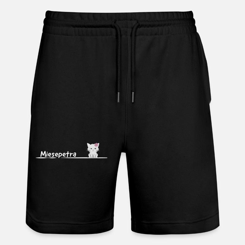 Miesepetra Grummelkatz Petra Peter Miesepeter - Short de jogging bio TRAINER Stanley/Stella unisexe - noir