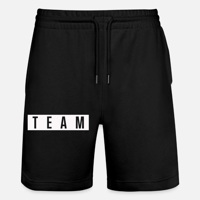 TEAM Lettres majuscules - Short de jogging bio TRAINER Stanley/Stella unisexe - noir
