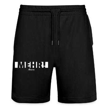 "Mehr!" Alte Bekannte (für dunkle Artikel) - Stanley/Stella Unisex Bio Joggingshorts Trainer  - Schwarz - Vorne - Nik (191cm) & Marisol (170cm)