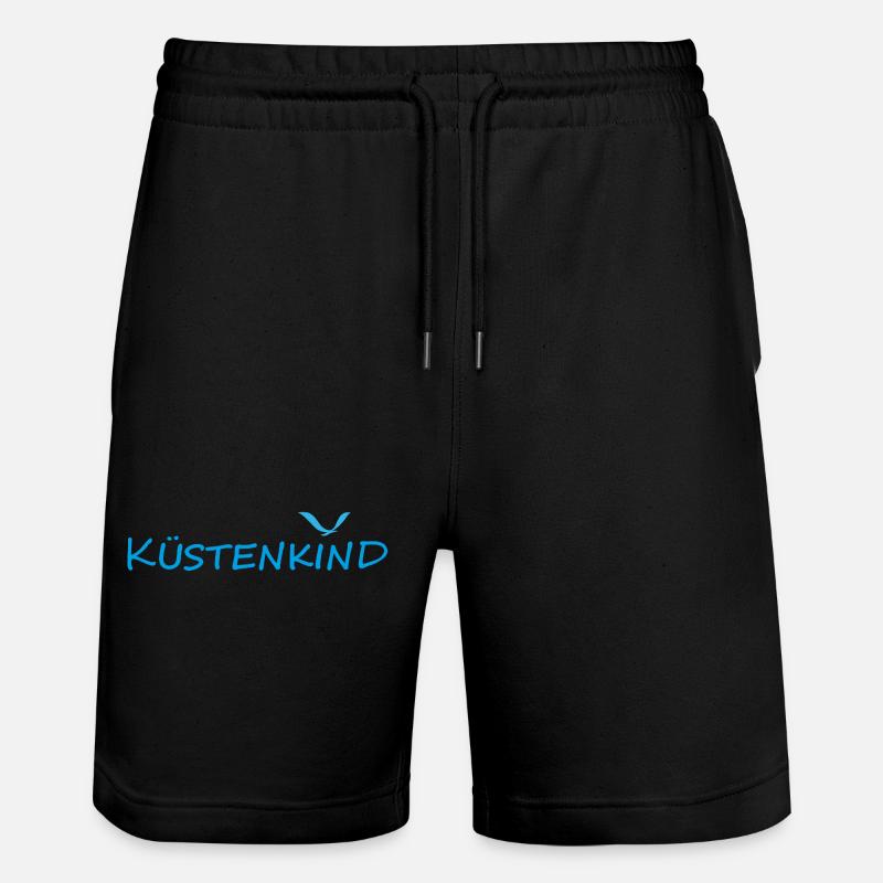 KÜSTENKIND - Stanley/Stella Unisex Bio Joggingshorts Trainer  - Schwarz