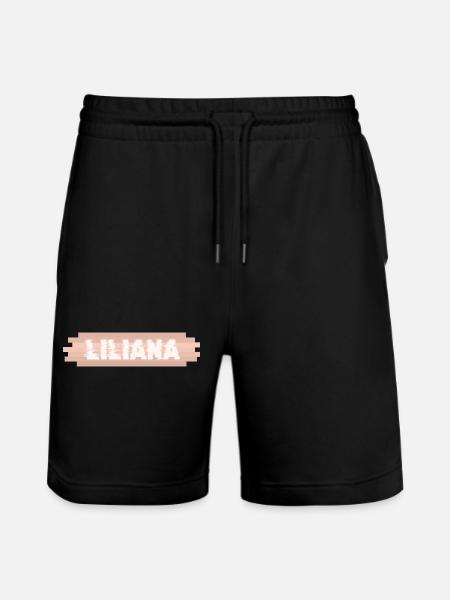 First name Liliana - Stanley/Stella Trainer Unisex Organic Jogging Shorts - black
