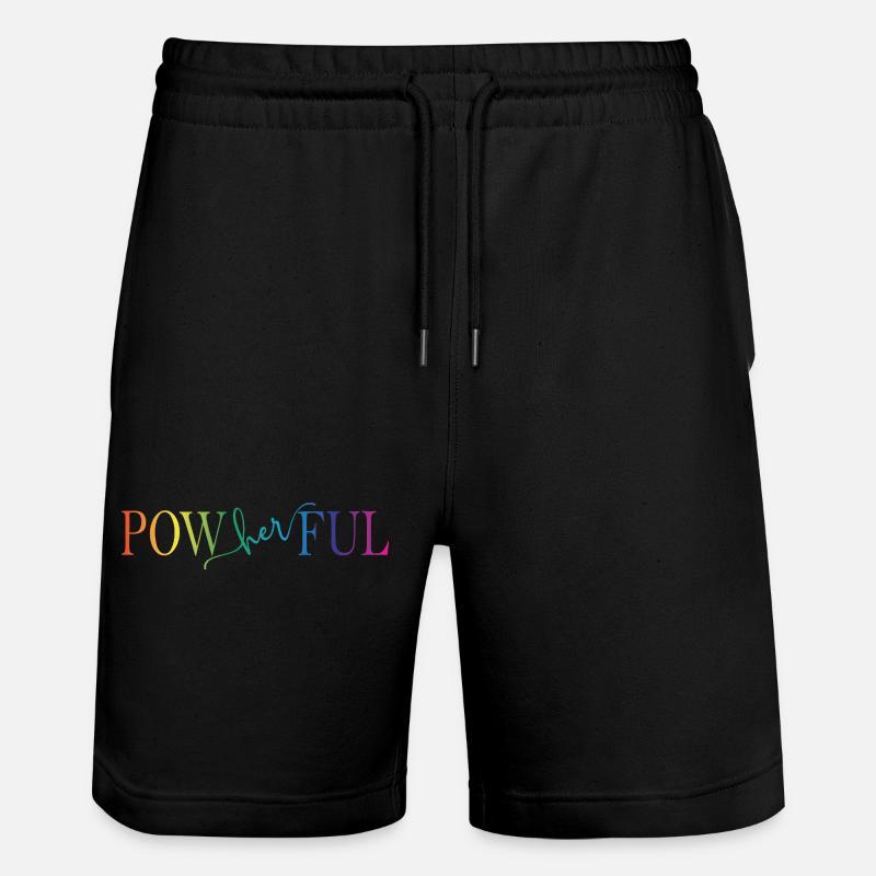 Powherful - Stanley/Stella Trainer Unisex Organic Jogging Shorts - black