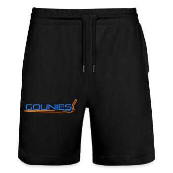El Gounies - pas seulement une marque - Short de jogging bio TRAINER Stanley/Stella unisexe - noir - Devant - Nik (191cm) & Marisol (170cm)